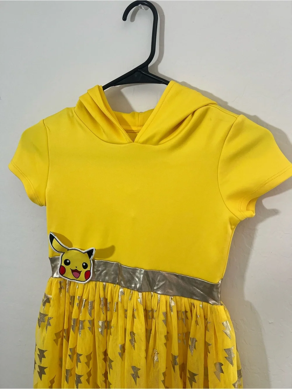 Yellow Pikachu-Inspired Hooded Tutu Dress